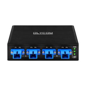 Quality 4 Port Optical Bypass Switch SC/UPC Connector Simplex 1310/1550nm DC24V DIN Rail CE for sale