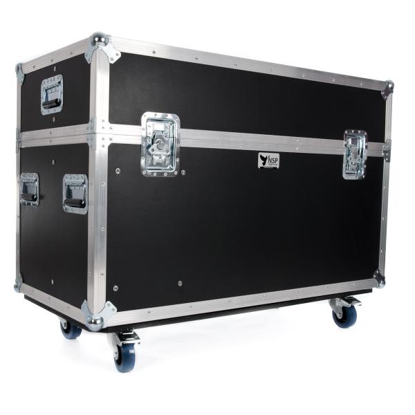 Customized Lighting Rack Flight Case , Black Moving Portable Rackmount Case