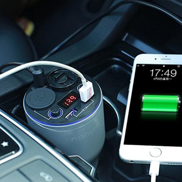 Dual USB Sockets ABS PC 5V 3.1A Car Charger Aroma Diffuser