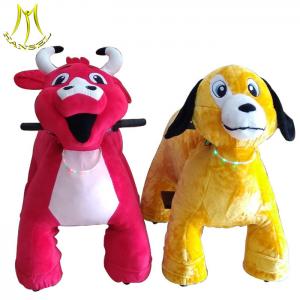 China Hansel battery operated plush rides and electric motorcycle scooter for shopping mall with animal plush toy wholesale on sale