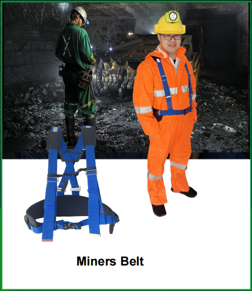 Adjustable Underground Mining Belts Tool With Reflective Strips Wear Resistant Nylon