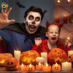 Halloween Pumpkin Battery Operated LED Candles Light Night Party Decorations