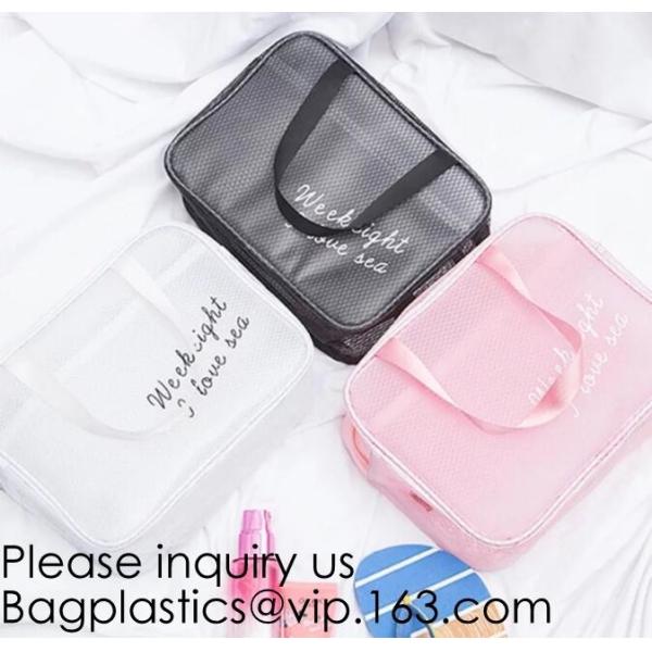 Lady'S Shell Travel Pouch Dazzle Colour Laser PVC Transparent Waterproof Cosmetic Bag,Cosmetic Makeup Bag, bagease