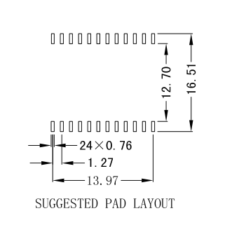 LP5004NL 1000Base-T Magnetics Transformer Single Port 24pins SMD