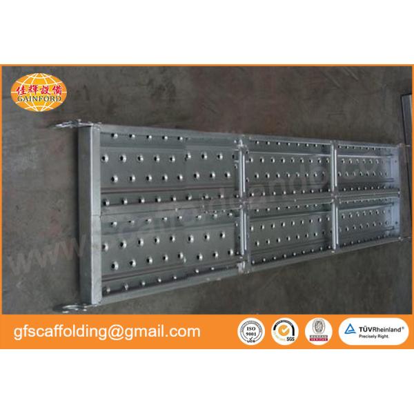 Q235 pre galvanized steel catwalk scaffold steel plank hooks for 1219*1700MM frame scaffolding system