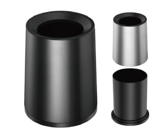 Quality Premium Stainless Steel Hotel Waste Bins Subuliform Shape For Bathroom for sale