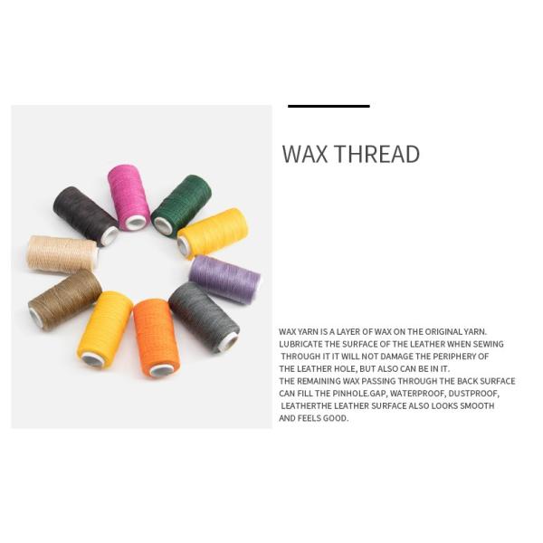 150D 1mm Yarn Count Polyester Waxed Thread Cord for DIY Crafts and Sewing Supplies