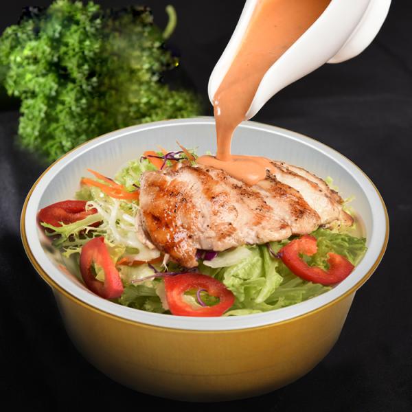 1200ml round aluminum foil sealed box