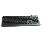 USB Plastic Keyboard With Fingerprint Reader Function Keys Multimedia Keys And