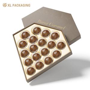 China Luxury Custom Chocolate Box Offset Printing Macaroon Paper Packaging Box For Custom Design Diamond Shaped Chocolate on sale