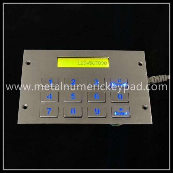 Vandal Proof 16 Button Keypad With Display For Vending Machine