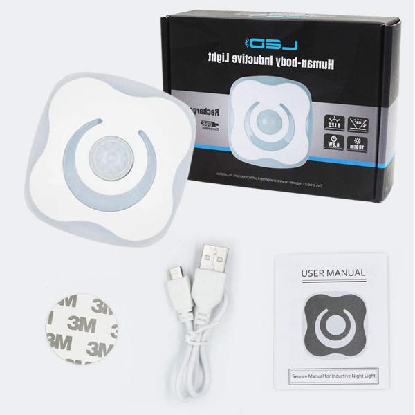 Upgraded Motion Sensor Closet Light, Cordless Rechargeable LED Smart Night Light