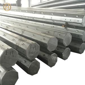 China Hot Dip Galvanised Steel Pole 2.5mm - 20mm For Overhead Transmission Lines on sale