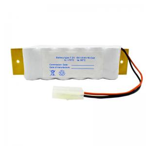 China SC1800mAh 7.2 V Exit Sign Emergency Light Ni Cd Battery With Backplate on sale