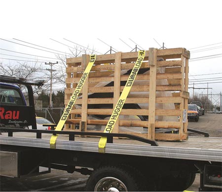 Custom 4 Inch Flatbed Trailer Winch Strap With Flat Hook Tie Down Strap