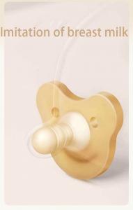 China Food grade silicone breast mimicking design soothes baby pacifiers and soothes their sleep on sale