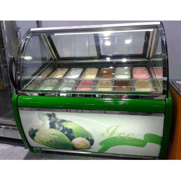 50Hz 220V Ice Cream Cabinet Display , Multipurpose Gelato Showcase Freezer