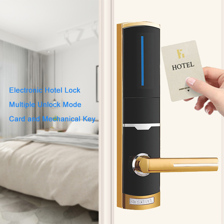 Zinc Alloy Free Software Hotel Key Card Door Locks for Wooden Door