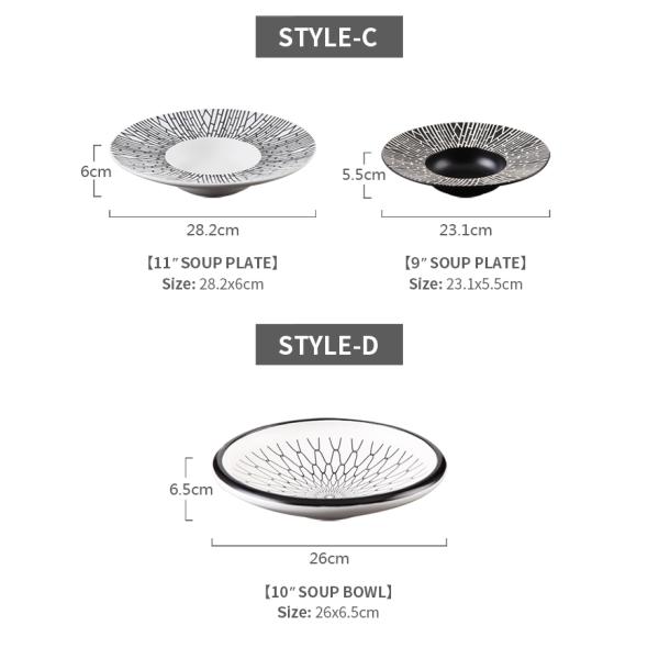 Healthy Reticulation 6cm Shallow Wide Rim Soup Plates Bowl
