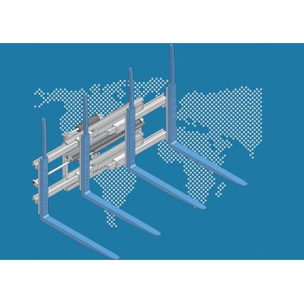 2.5t Forklift Clamp Attachment Single Double Pallet Handlers 1370x80x45mm Fork