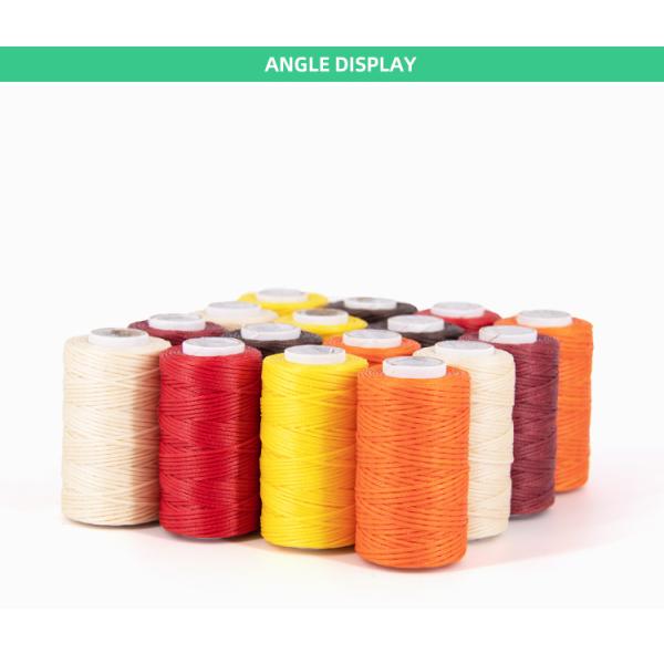0.8mm Flat Waxed Polyester Stitching Thread for Leather Product Sewing and Durable