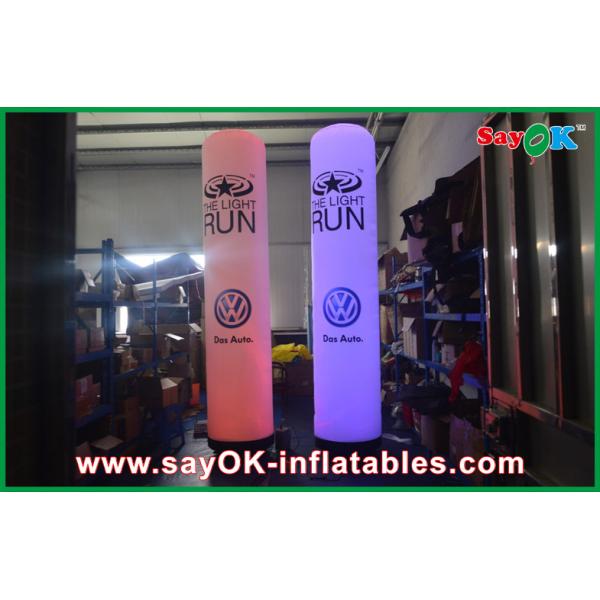 Purple / Blue Color Changing LED Inflatable Pillar For Outdoor Show