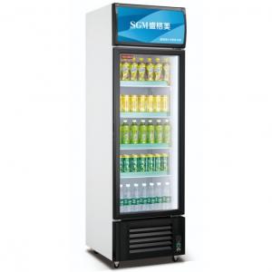 China 110V/220V Single Door Vertical Freezer 210L Single Door Beverage Cooler on sale