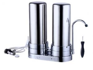 China 2 Stage Filtration Stainless Steel Water Purifier , Stainless Steel Whole House Water Filter For Home on sale