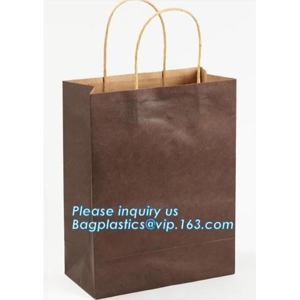 Wholesale paper shopping gift printed wrapping string custom eco-friendly kraft paper bag,Printed Customised Craft Kraft