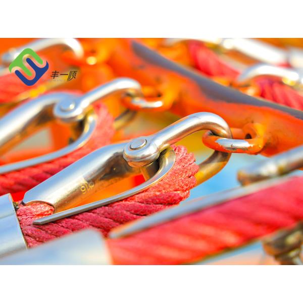 16mm 6 Strand Twist Polypropylene Combination Wire Rope With Steel Wire Core