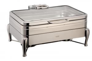 China YUFEH Stainless Steel 304# Hydraulic Induction Chafing Dish W/ Glass Lid Buffet Serving Dish Warmer on sale