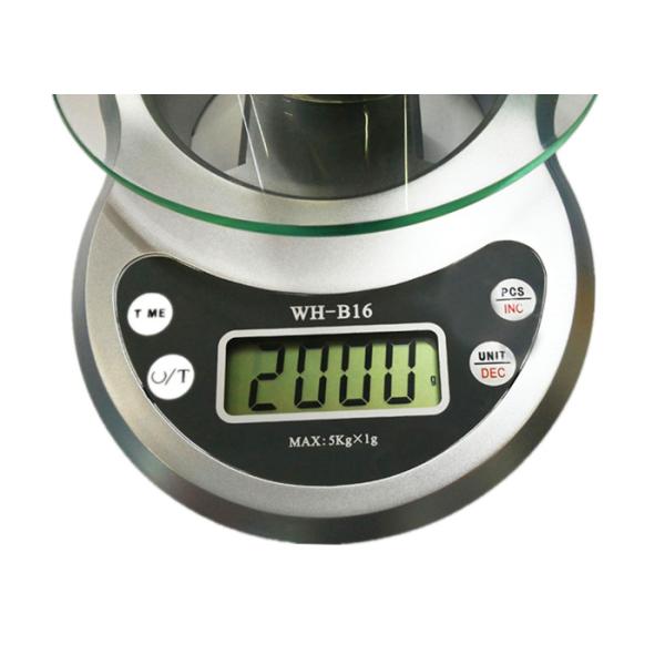Round Shape Tempered Glass Digital Scale With Piece Counting Function
