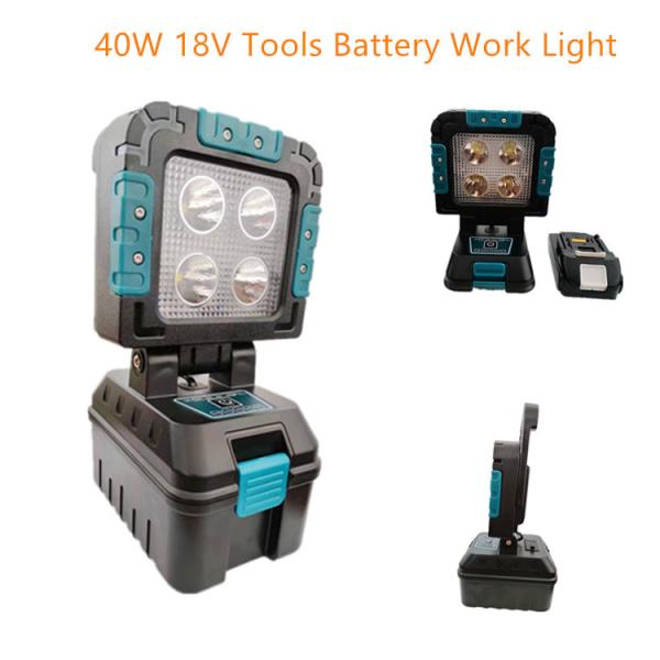 40W Handheld LED Work Light Powered By Makita 18V Power Tools Battery