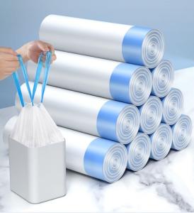 China Custom Order Accepted Portable Garbage Bag with Thick Drawstring and Flexo Printed on sale