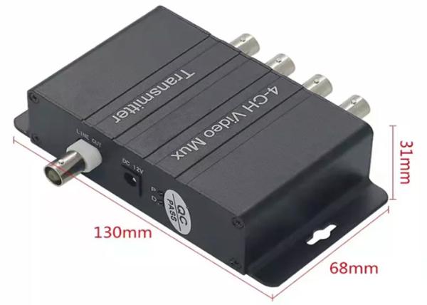 4ch Video Multiplexer 500m 4 BNC with RS485 Control Through Analog Signal