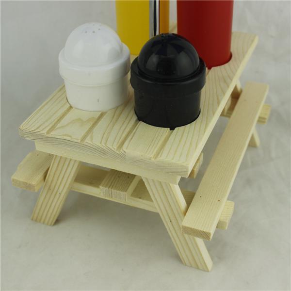 Outdoor Picnic Bench Condiment Set , Umbrella Salt Picnic Table Sauce Holder