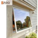 Durable Top Hung Aluminium Windows With Double Tempered Glass Powder Coating