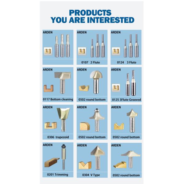 Round Corner Arden Router 60HRC Trimming Chamfering Router Bit