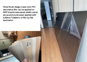 Quality durable Meta Brush PVC Decorative Film For Interior Panel Lamination for sale