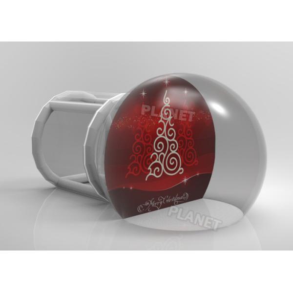 Custom Backdrop Inflatable Christmas Photo Snow Globes With Tunnel