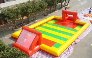 Quality Amazing Sport Game Inflatable Football Field , Colorful PVC Inflatable Football Game Field for sale