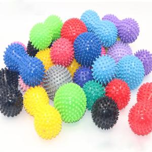 Quality Amazon Multiple Colors Fitness Soft Silicone Spiky Foot Roller Massage Ball for sale