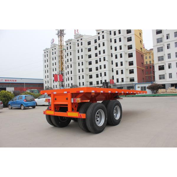 Truck Trailer Two Axles 20FT Container Flatbed Type with Light Tare Weight of 4 Ton
