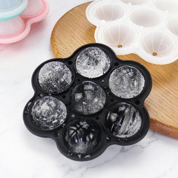 Ice Ball Maker, TINANA Reusable 2.5 Inch Ice Cube Trays, Easy Release Silicone Round Ice Sphere Tray With Lids & Funnel For Whiskey, Cocktails &