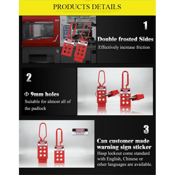 Lockout Hasp lock for safety Dielectric and Plastic