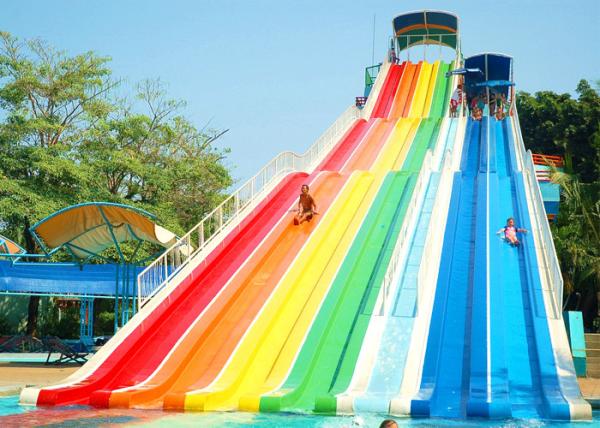 Buy Extreme Water Park Slide , Children Fiberglass Sleigh / Cannon Water Slide at wholesale prices