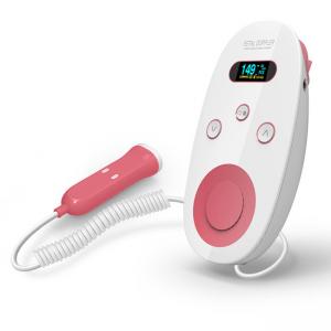 China PINK CE Ultrasound Fetal Doppler Plastic ABS OLED Display Fetal Heart Monitor on sale