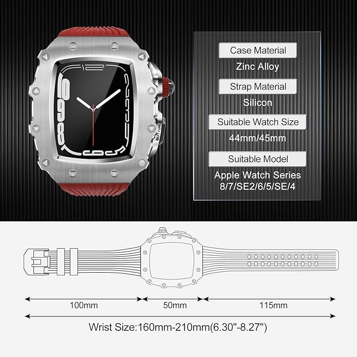 Luxury Aluminum Apple Watch Case Apple Series 8 Watch Case 45mm