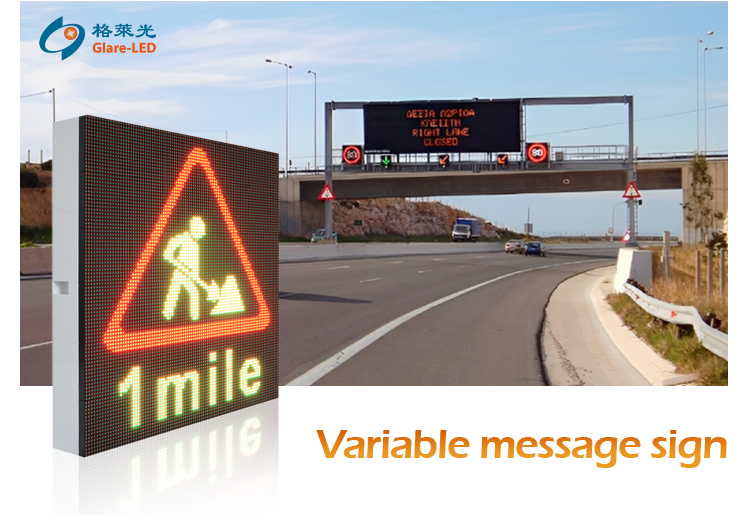 High Brightness VMS LED Display with 16mm Pixel Pitch and 3906 dot/m2 Density for Road Safety