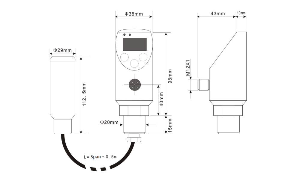 Modbus RS485 Electronic Water Level Switch For Water Tank High Light Switch Indicating